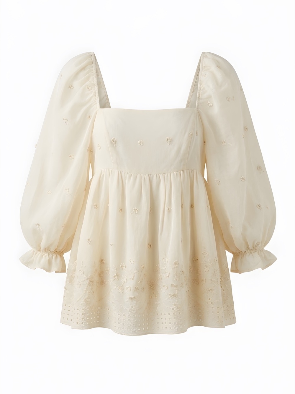 Storia, size S. Embroidery blouse. Color Beige